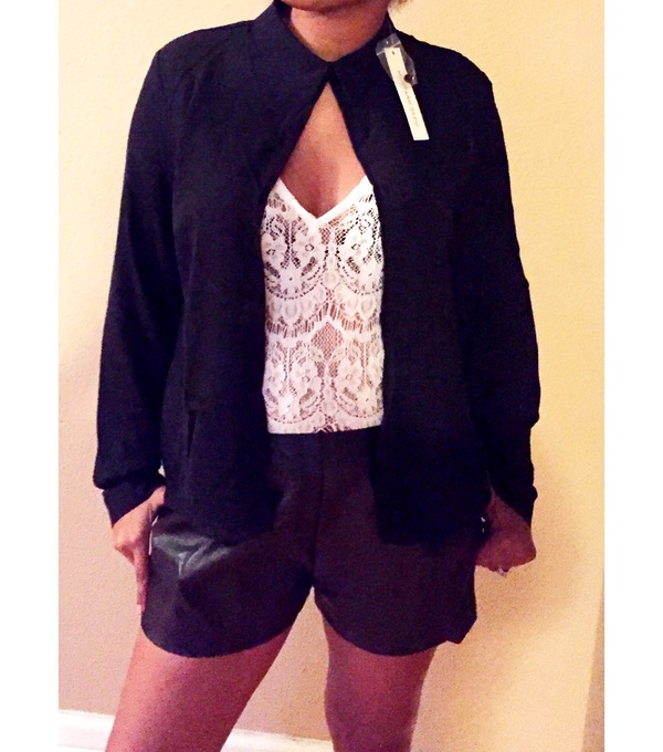 Lace/ Leather Romper