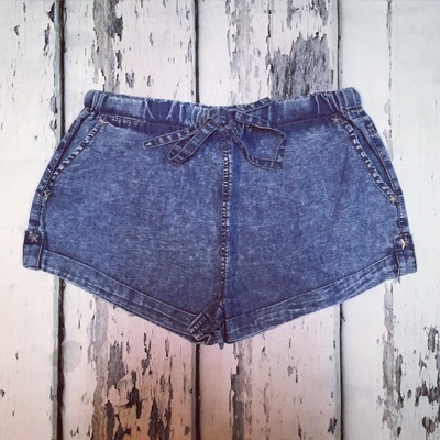 Chambray star embellished shorts