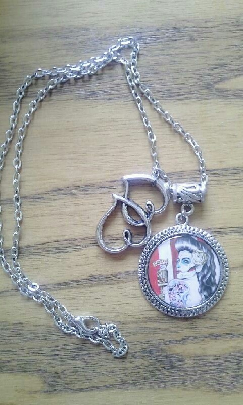 Sugar Skull Lolita Tattoo Queen Hearts Necklace