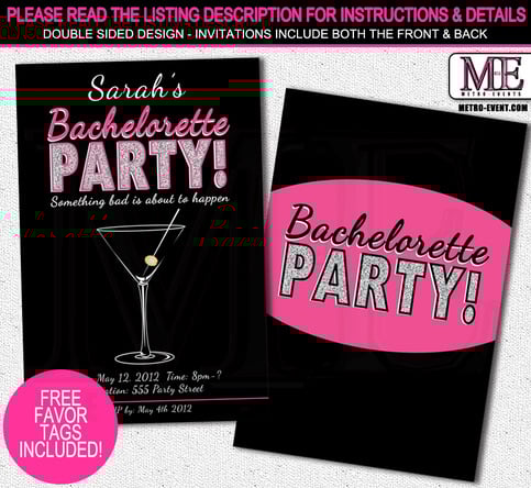 Bachelorette Party Invitations