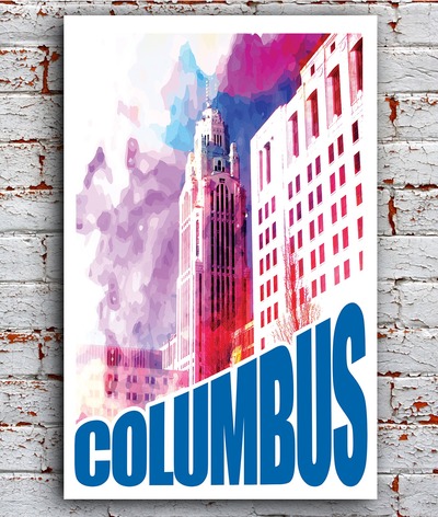 Columbus Ohio - 12x18 Art Print