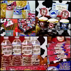 Cowboy Birthday Party Kit: Red