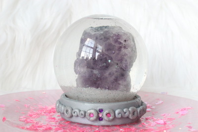 Amethyst Glitter Globe