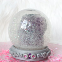 Amethyst Glitter Globe - Thumbnail 1