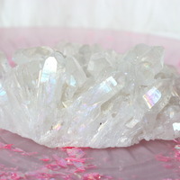 Large Angel Aura Quartz Cluster - Thumbnail 2