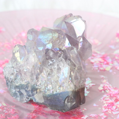 Titanium treated amethyst 