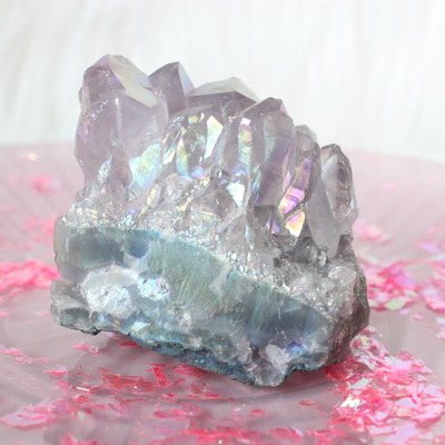 Titanium treated amethyst 