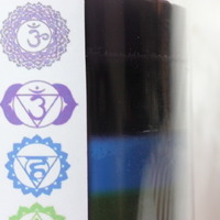 PREORDER-Chakra layered Soy Candle - Two Crystals Inside! - Thumbnail 2