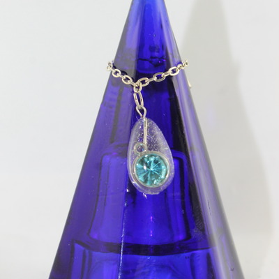 Clear resin - bracelet, december, birthstone 