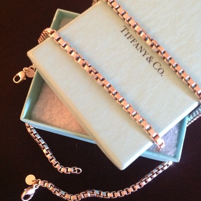 100% authentic tiffany & co venetian link necklace & bracelet set
