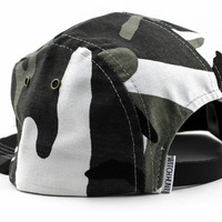 Snow Camo 5 Panel Hat - Thumbnail 1
