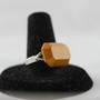 Silver "Jewel" Ring in Tiger Lily Resin-1