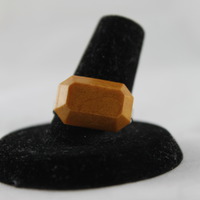 Silver "Jewel" Ring in Tiger Lily Resin - Thumbnail 2