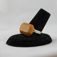 Silver "Jewel" Ring in Tiger Lily Resin - Thumbnail 3