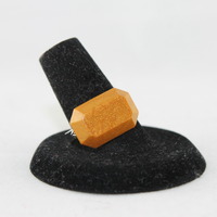 Silver "Jewel" Ring in Tiger Lily Resin - Thumbnail 4