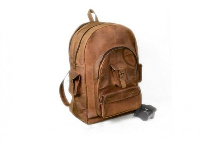 Vintage 22" long handmade leather bag rucksack /backpack bag,book,ipad,tablet shoulder laptop messenger bag weekend pick nick bag travel bag