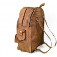 Vintage 22" long Handmade leather bag rucksack /backpack bag,book,iPad,tablet shoulder laptop messenger bag weekend pick nick bag Travel Bag - Thumbnail 2