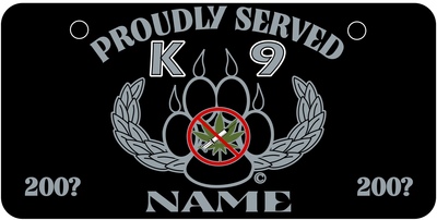 Alpha Drug Detection K-9 kennel tag