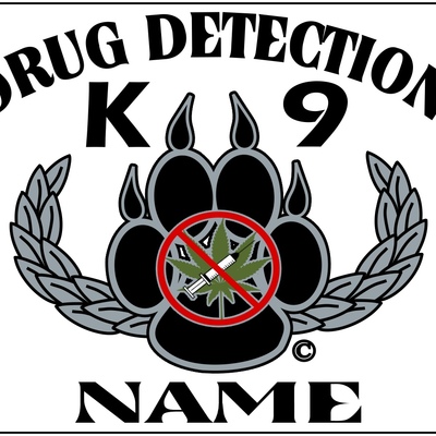 Alpha drug detection k-9 kennel tag