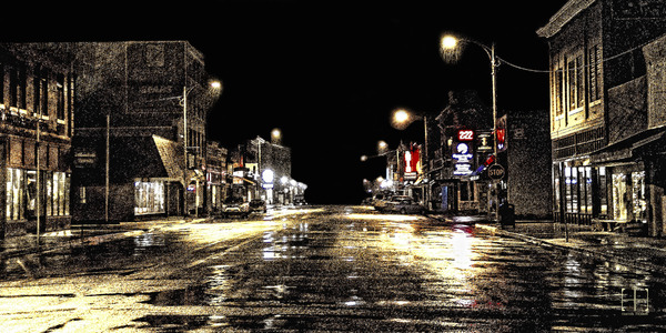 Livingston in the Rain on Lustre Paper