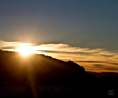 Frog Rock Sunset on Lustre Paper