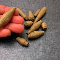 Chunky Kraft Salvaged Paper Beads, 10pcs - Thumbnail 1