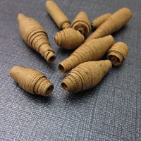 Chunky Kraft Salvaged Paper Beads, 10pcs - Thumbnail 2