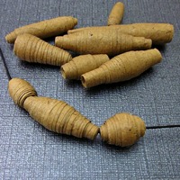 Chunky Kraft Salvaged Paper Beads, 10pcs - Thumbnail 3
