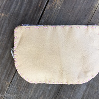 Light Brown Leather w/Flower Fabric & Lace - Thumbnail 1