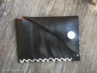 Black Leather w/White stitching