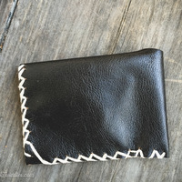 Black Leather w/White stitching - Thumbnail 1