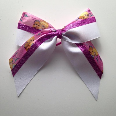 Anna and elsa with glitter pink and white