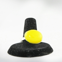 Steam Punk Oval Pillow Top Ring in Summer Lovin Resin - Thumbnail 1