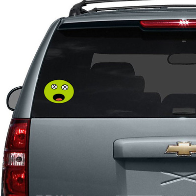 Sick dying face - 8" full color vinyl decal