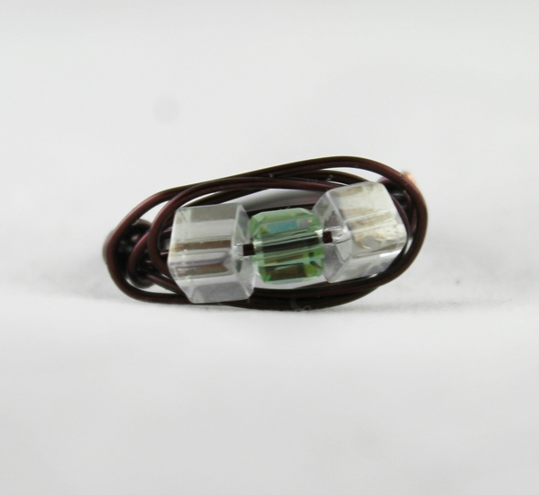 "Peridot Trio" Wire Wrapped Ring 