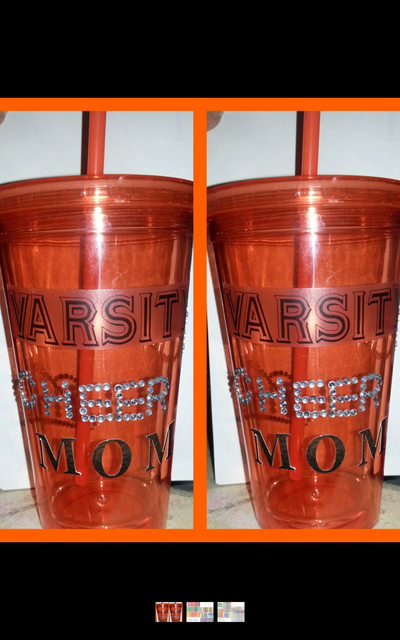 Personalized Tumbler, "Cheer Mom" * 16oz