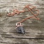 Raw Black Tourmaline Crystal Electro Formed Pendant-4