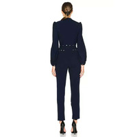 2016 FASHION DEEP V LANTERN SLEEVE JUMPSUIT MM794 - Thumbnail 4