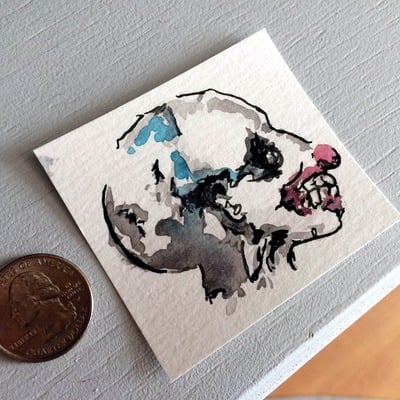 Original "scary stories" inspired watercolor