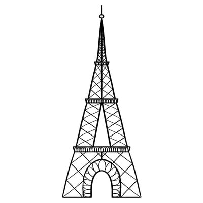 Simple eiffel tower print - Thumbnail 1