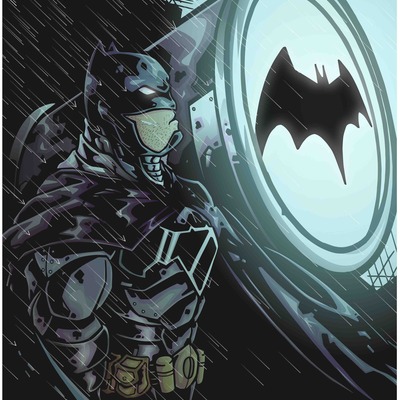 11x17 batman with batsignal print 