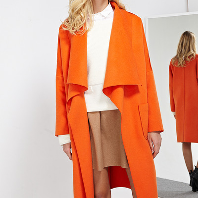 C impress fashion wavy woolen coat dy1504011 - Thumbnail 5