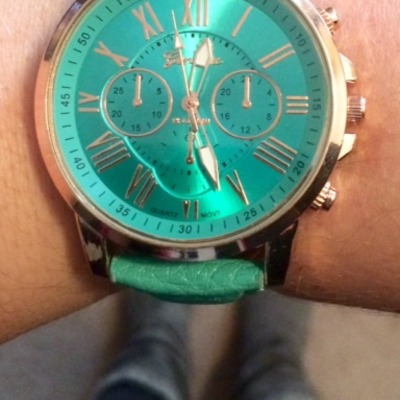 Turquoise & gold watch!
