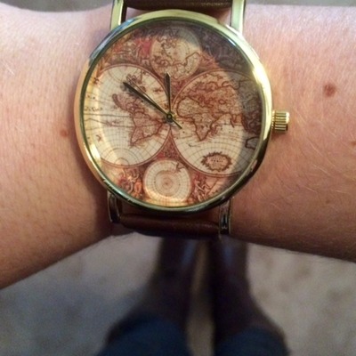 Globe/map watch