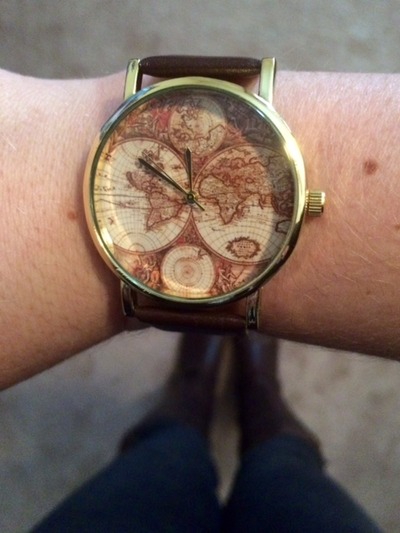 Globe/map watch