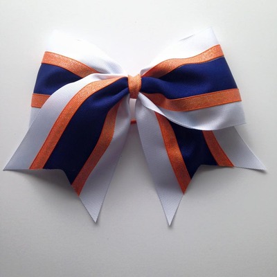 Navy with Glitter White and Orange