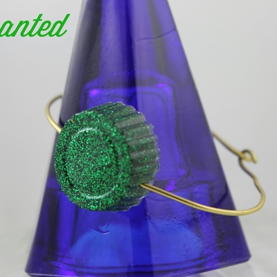 Antique bronze resin earrings - enchanted 