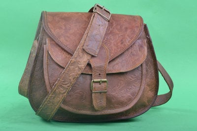 11" leather bag embossed handbag women purse shoulder bag cross body purse bags leather purse leather messenger bag