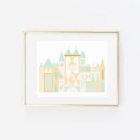 Small World Print - Blue Variation - Thumbnail 1