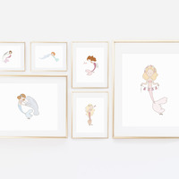 Mermaid Princess Print (Color Options) - Thumbnail 3